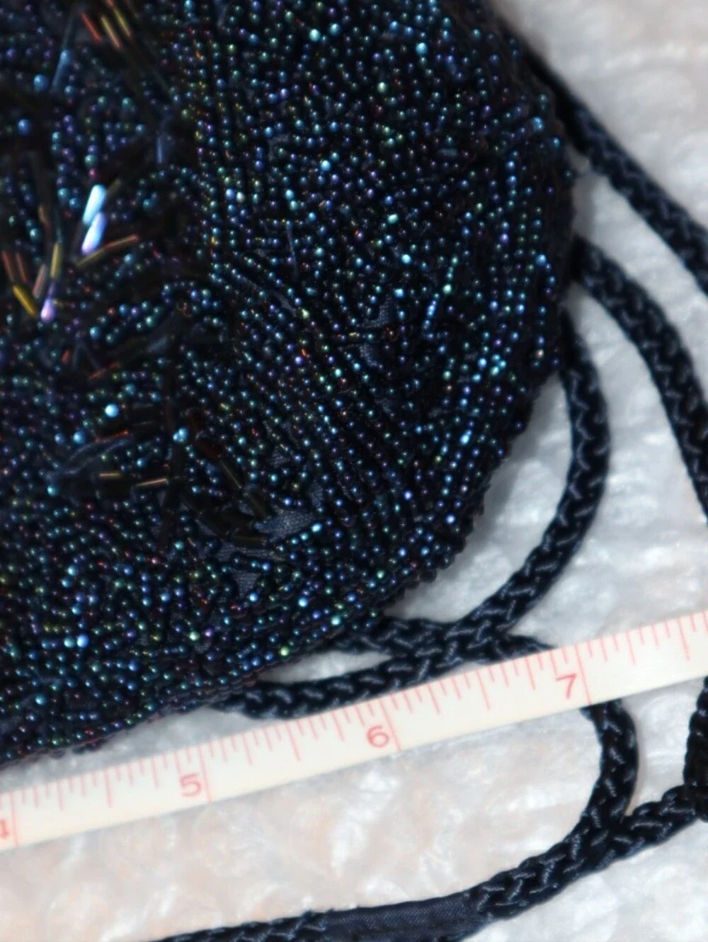 Tweeds Vintage‎ Black Beaded Evening Purse Prom Party Small